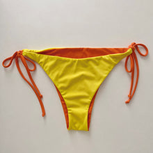 Load image into Gallery viewer, Orange Reversible Tie Bikini Bottom
