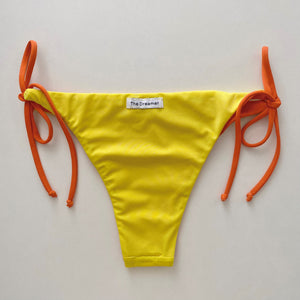 Orange Reversible Tie Bikini Bottom