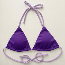 Load image into Gallery viewer, Lavender Reversible Triangle Bikini Top
