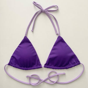 Lavender Reversible Triangle Bikini Top