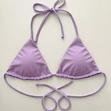 Load image into Gallery viewer, Lavender Reversible Triangle Bikini Top
