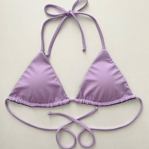 Lavender Reversible Triangle Bikini Top