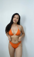 Load image into Gallery viewer, Orange Reversible Triangle Bikini Top
