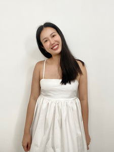 White Baby Doll Midi Dress