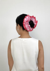 Dramatic Gingham Scrunchie